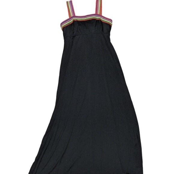 Vintage maxi dress rainbow detailing and straps size 14 - Picture 1 of 9